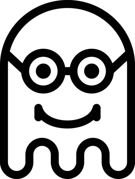 Geist Emoji Flache Symbol Vektor Illustration — Stockvektor