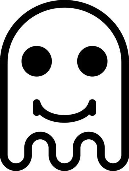 Fantasma Emoji Plana Ícone Vetor Ilustração — Vetor de Stock