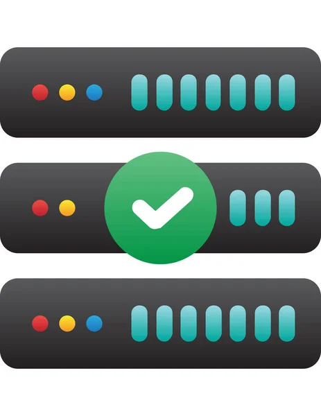 Server Storage Flat Icon Vektor Illustration — Stockvektor