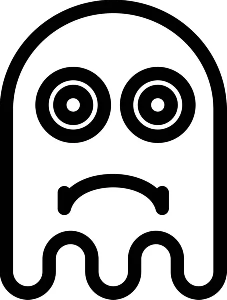 Szellem Emoji Lapos Ikon Vektor Illusztráció — Stock Vector