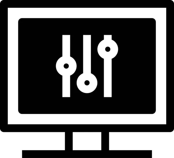 Écran Écran Écran Plat Icône Vectorielle Illustration — Image vectorielle