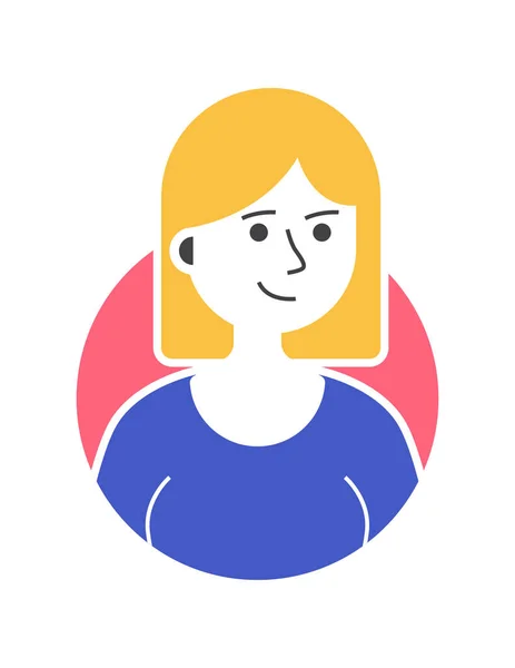Жінка Аватар Значок Векторні Ілюстрації Ліцензійні Стокові Ілюстрації
