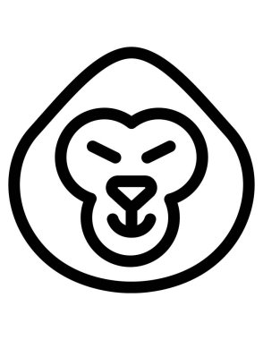 hayvan yassı ikon vektör illüstrasyonu