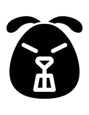 hayvan yassı ikon vektör illüstrasyonu