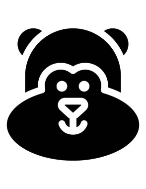 hayvan yassı ikon vektör illüstrasyonu