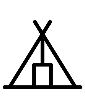 Yapı ve mimari çizgi vektör simgesi.