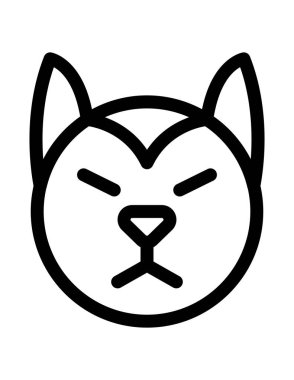 hayvan yassı ikon vektör illüstrasyonu