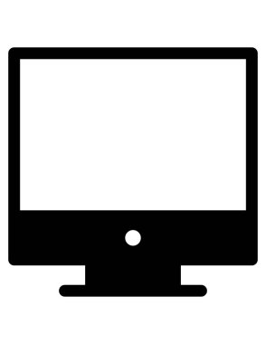 bilgisayar izleyici vektör simgesi