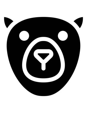 hayvan yassı ikon vektör illüstrasyonu