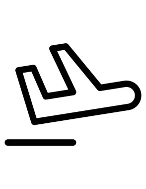 uçak vektör çizgisi simgesi