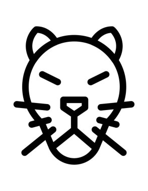 hayvan yassı ikon vektör illüstrasyonu