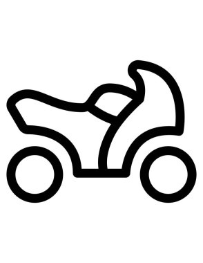 motosiklet simgesi vektör illüstrasyonu
