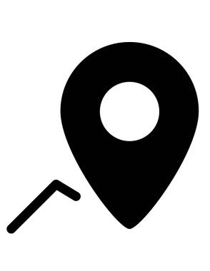 İşaretleyici simgesi. vektör biçimi, yuvarlak açılı, gri ve gri renkli çift renkli düz ikonik semboldür,