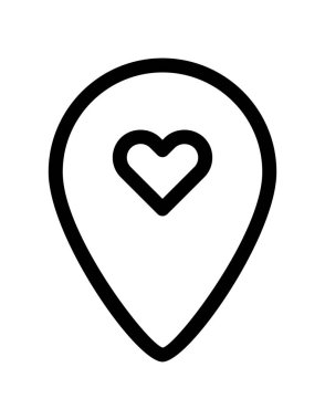 Kalp ikonu vektör illüstrasyonu