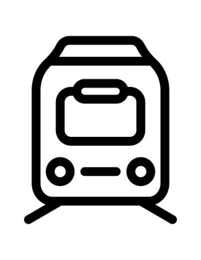 Tramvay ikonu. Taşıma sembolü vektör illüstrasyonu