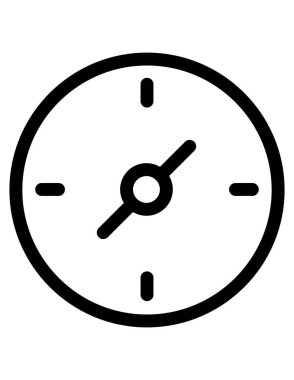 Saat vektör simgesi. biçim iki renkli düz sembol, gri ve cyan renkler, yuvarlak açılar, beyaz arkaplan