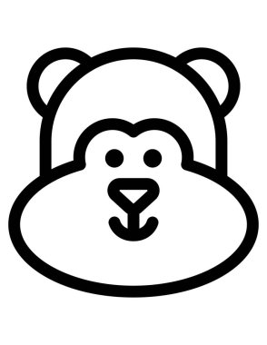 hayvan yassı ikon vektör illüstrasyonu