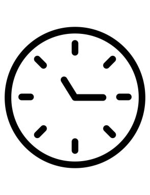 Saat simgesi vektör illüstrasyonu
