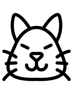 hayvan yassı ikon vektör illüstrasyonu