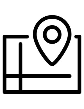 gps düz vektör simgesi