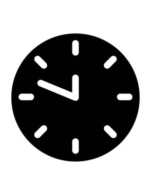 Saat simgesi vektör illüstrasyonu