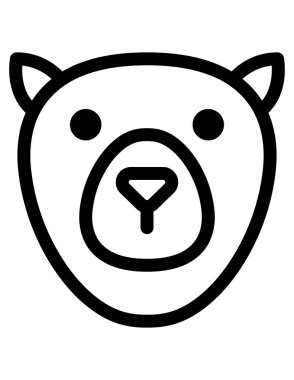 hayvan yassı ikon vektör illüstrasyonu