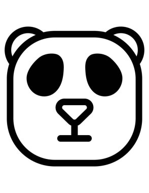 hayvan yassı ikon vektör illüstrasyonu