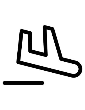 uçak vektör çizgisi simgesi