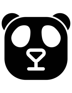 hayvan yassı ikon vektör illüstrasyonu