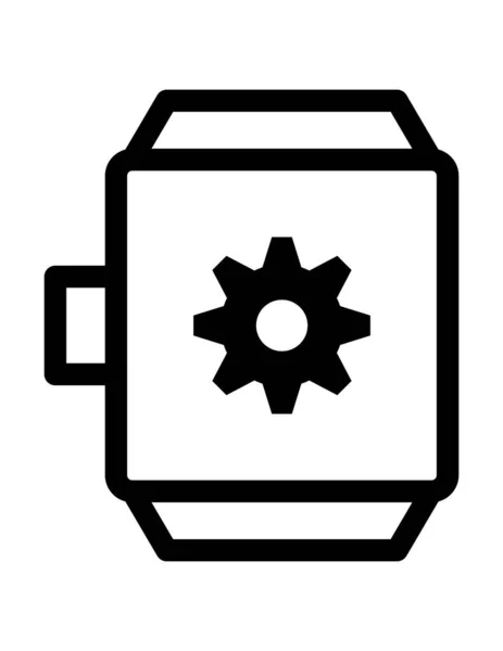 Smartwatch Icono Vector Ilustración — Vector de stock