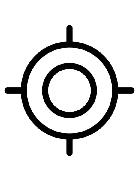 Διανυσματικό Εικονίδιο Crosshair Στυλ Είναι Δίχρωμο Επίπεδο Σύμβολο Γκρι Και — Διανυσματικό Αρχείο