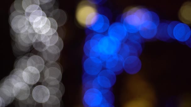 Bianco e blu bokeh — Video Stock