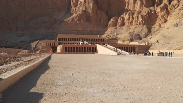 Pohřební Chrám Královny Hatshepsut Údolí Králů Théby Egypt — Stock video