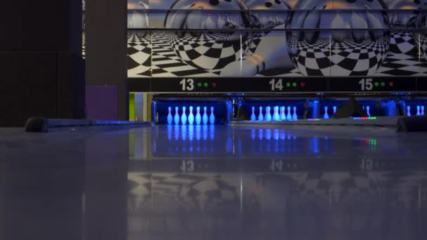 Mariupol Ucraina Gennaio 2021 Colorata Pista Bowling — Video Stock