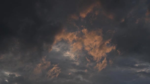 Chmury Piorunów Wieczorem Czas Upływa — Wideo stockowe