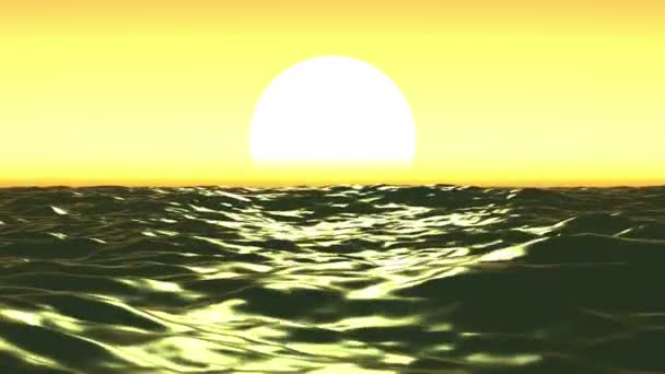 Wielki złoty zachód słońca. — Wideo stockowe