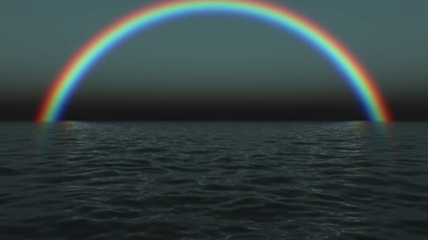 Fond du ciel avec arc-en-ciel  .