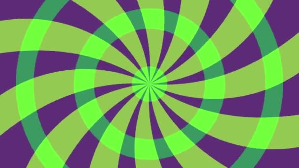 Sfondo radiale animato. verde-viola — Video Stock