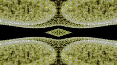 Parçacık ve yıldızların soyut bir arka planı olan sarıdan uçuş