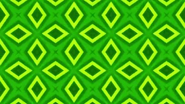 Grön färgglada abstrakta rutor för musik video. Animerad dator design — Stockvideo