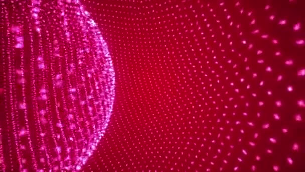 rotation des hémisphères. fond animé. graphiques informatiques rouge 