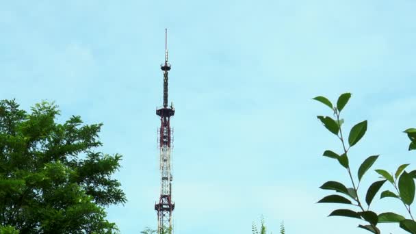 Antena torre de TV — Vídeos de Stock