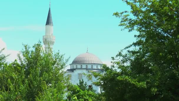 Мечеть в оточенні дерев — стокове відео