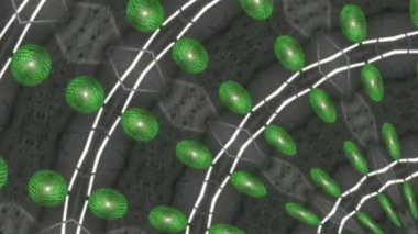 Yeşil arka plan ışınları ile döner