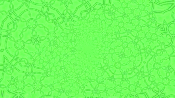 Fondo animado verde Infinito Zoom — Vídeos de Stock