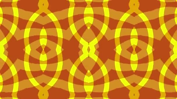 Fondo giallo rosso, simmetria a zig-zag, anello — Video Stock