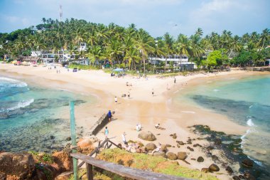 Tropikal plaj manzarası gözlem güverte