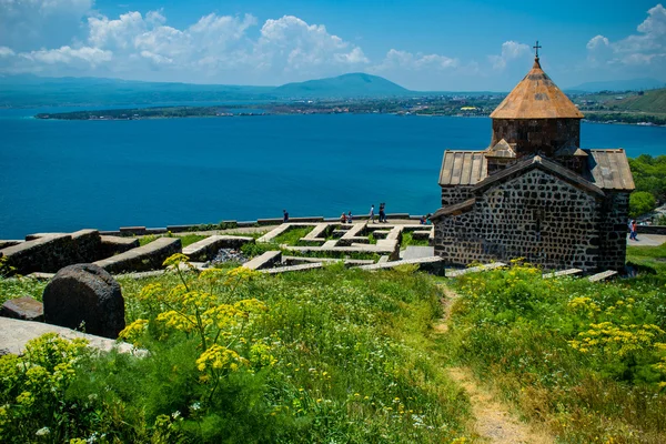 Wilayah Sevanavank biara di danau Sevan, Armenia — Stok Foto