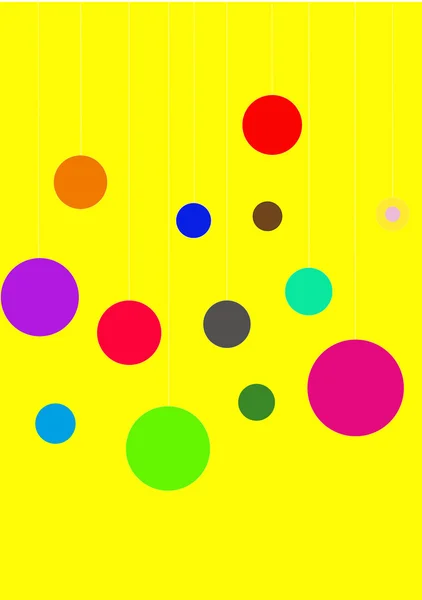 Ярко-желтый фон с шариками — стоковое фото