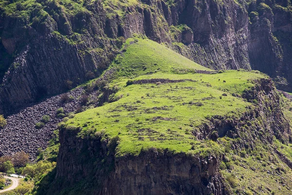 Dataran tinggi hijau di Garni, Armenia — Stok Foto